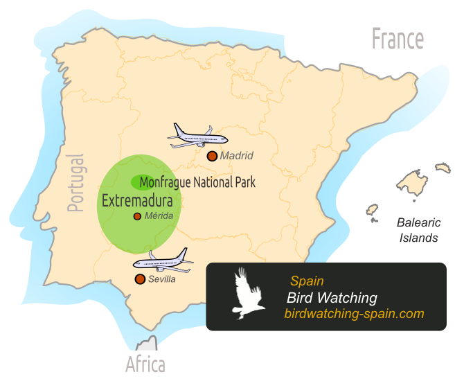 Spain map - Extremadura